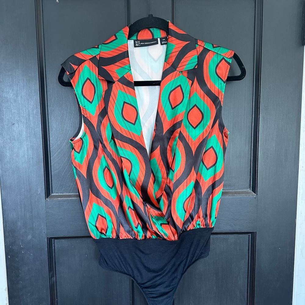 Colorful blouse bodysuit